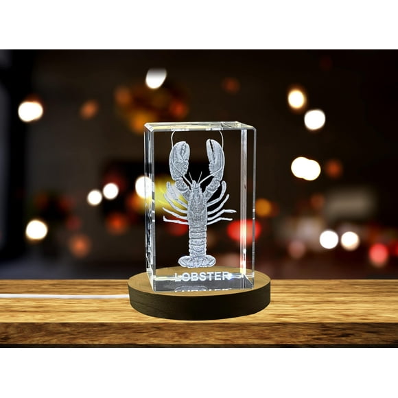 Intricate Lobster Crystal Carvings | Exquisite Gems Etched with Underwater Crustaceans