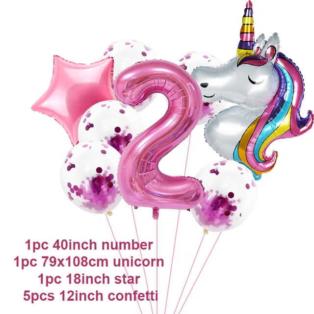 Unicorn Birthday Supplies Set Unicorn Balloons Cups Plates Napkin