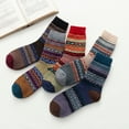 thumbnail image 2 of MZXELPRJD No Show Socks Womens 5 Pairs Socks Vintage Winter Soft Warm Cold Knit Wool Socks, Low Cut Socks Women, 2 of 9