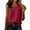 *Red, variant on VBVC Women's Cotton-Linen Ruched Bust Tank Top , Ladies' Crew Neck Sleeveless Blouse , Summer Office Daily Layering Tops For Women,Khaki,S-3XL