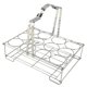 thumbnail image 1 of Portabotellas plegable con capacidad para 12 botellas, práctico portabebidas Plata, 1 of 9