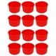 thumbnail image 1 of Moldes de silicona para mini tartas, de 4 pulgadas, redondos, antiadherentes, reutilizables, color rojo, juego de 12, 1 of 4