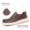 thumbnail image 3 of Apakowa Boys Loafers Slip On Dress Shoes Kids School Uniform Shoes, 3 of 7
