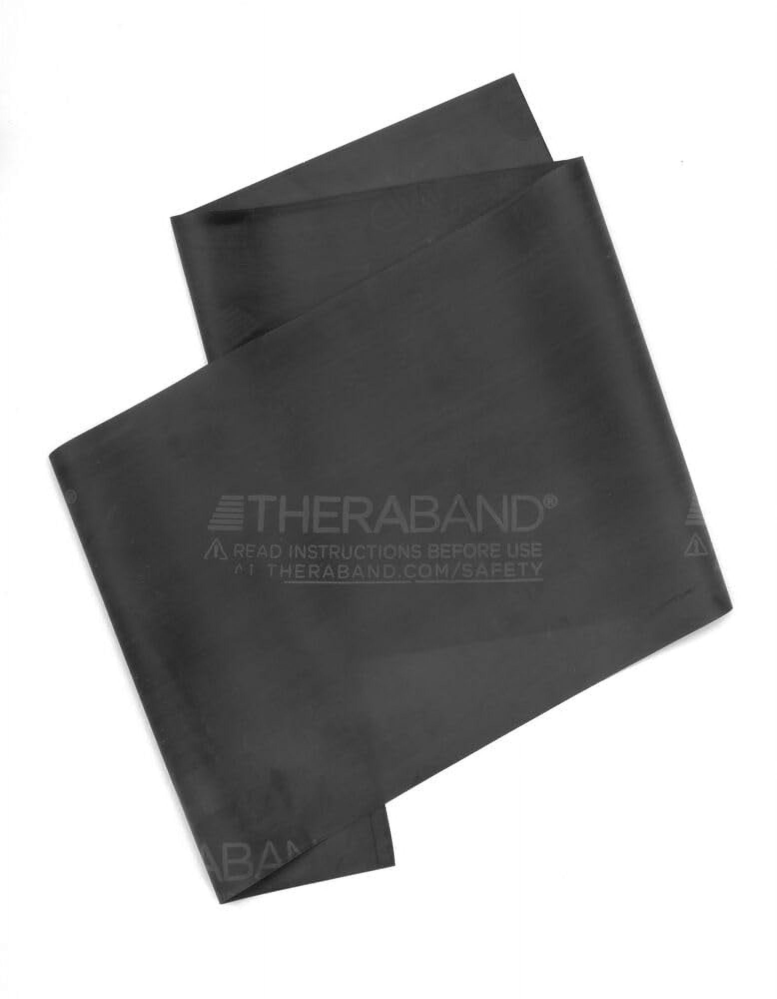 THERABAND Resistance Bands, 6 yd Roll, Black, Special Heavy Thickness, 7.3 lbs Resistance, Level 6