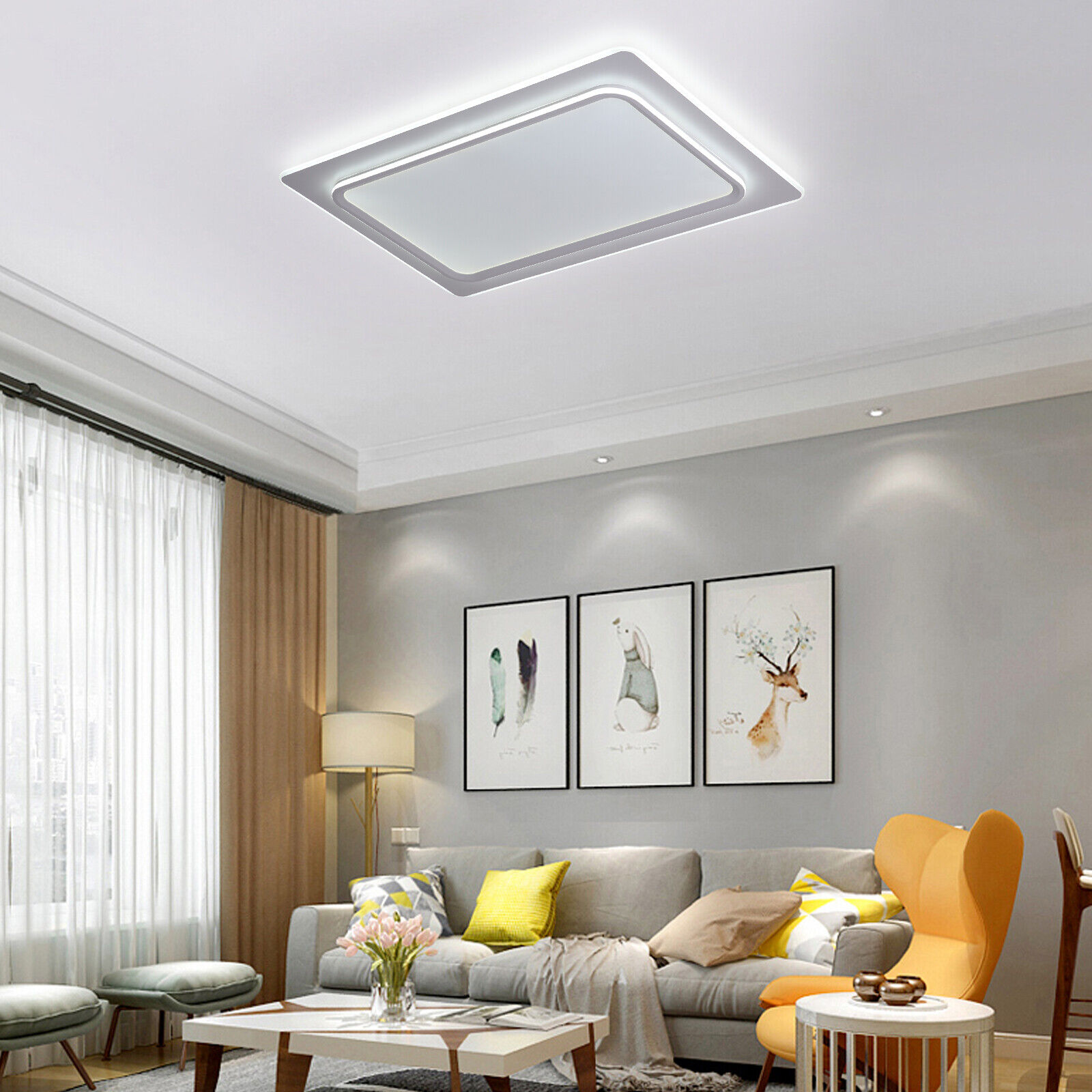 Miumaeov Modern Wall Dimming LED Ceiling Light Superthin Acrylic Flush