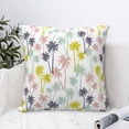 thumbnail image 4 of Yiaed Hawaiian Coconut Tree Print Pillow Covers Super Soft Decorative Square Throw Pillow Covers Case Cushion Covers for Sofa Couch Bedroom Car Decor（No pillow core）-16"x16", 4 of 7