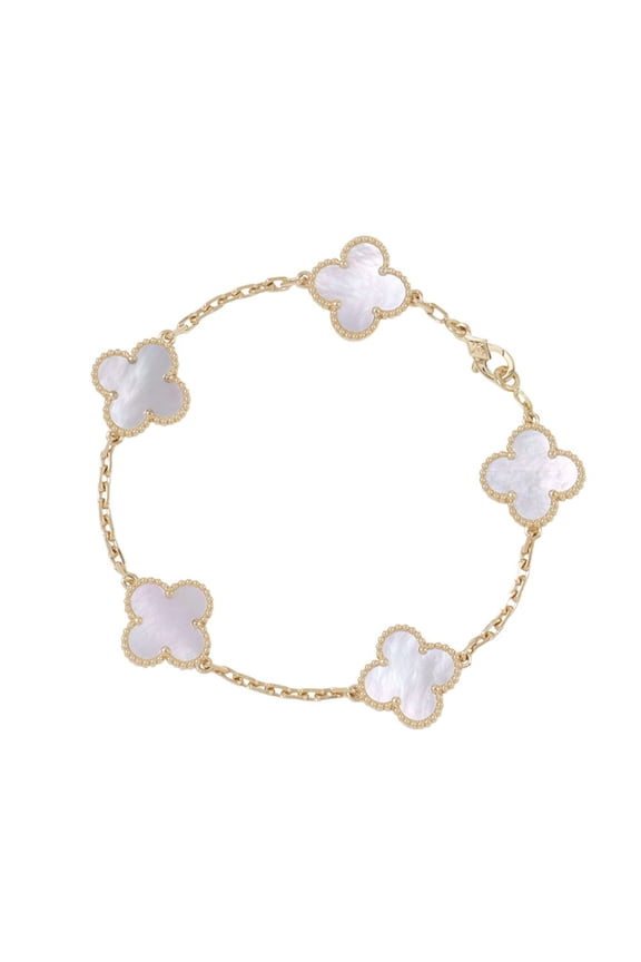 Pre-Owned Van Cleef & Arpels Alhambra 5-Motif Bracelet in 18K Yellow Gold with... (Good)