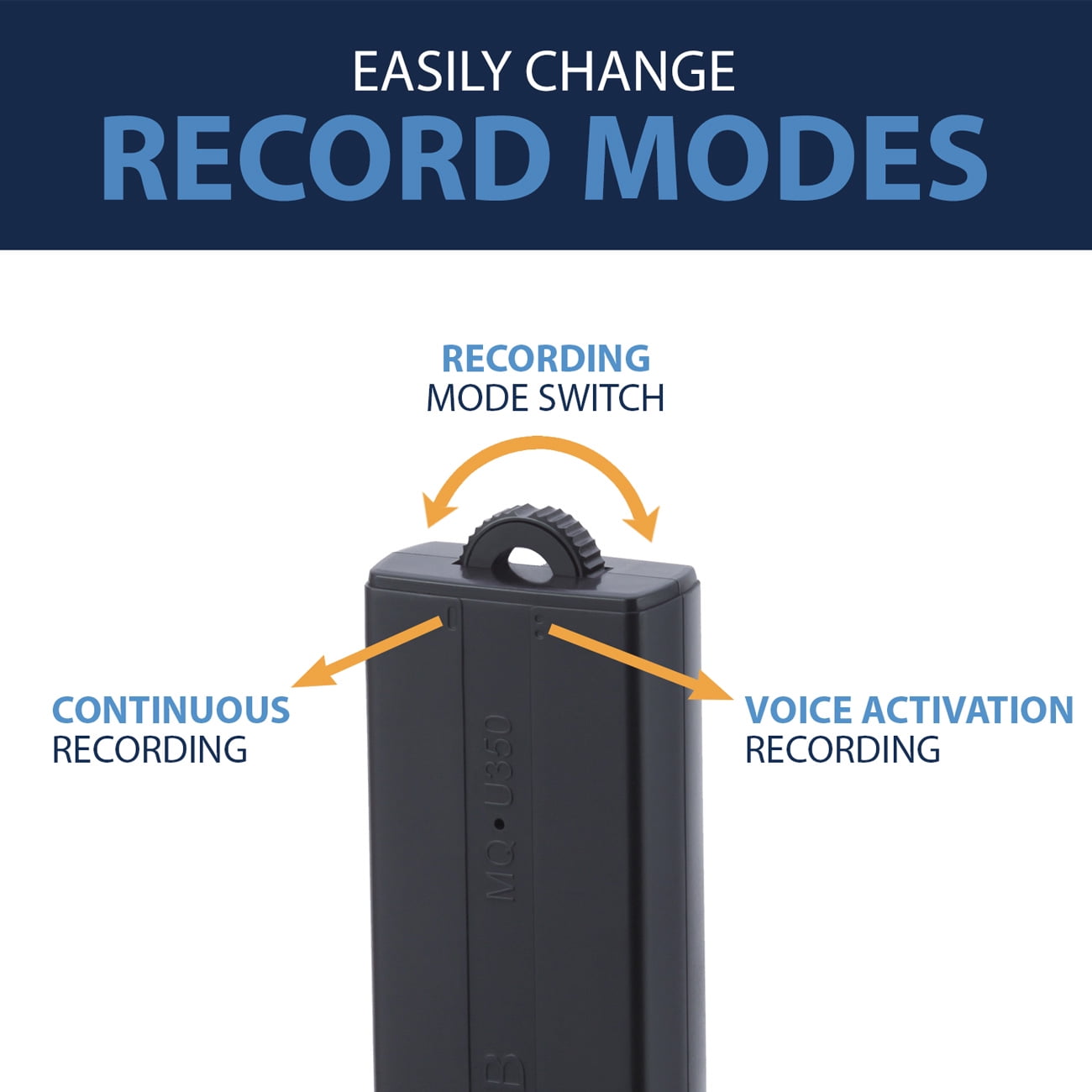 RecorderGear FD50 USB Flash Drive Spy Voice Recorder 8GB, Audio Activated With 25-Day Battery