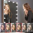 thumbnail image 2 of New product Led Mirror Usb Makeup Lights Lighted 10 Bulbs 3 Lighting Modes Tabletop Wall Mounted Cosmetic Mirror Only Including Lights, 2 of 5