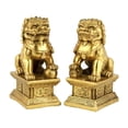 thumbnail image 2 of 2 figuras de leones guardianes de perro Fu, decoración de escritorio, multiusos, tradicionales 5cmx4cmx7cm, 2 of 9