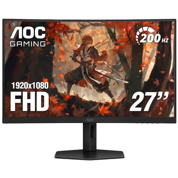 Restored AOC - C27G4HX 27" VA Panel Curved Gaming Monitor, LED, FHD (1920x1080), 200Hz, 0.5ms, Freesync - Black