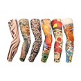 thumbnail image 1 of wonima02 6Pcs Arm Sleeves Fake Tattoos Sleeves to Cover Arms Sun Protection Sleeve Covers for Men and Women (Set 6), 1 of 1