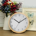 thumbnail image 4 of Yammee Table Clock 8Inch Wooden Decorative Desktops Clock Battery Operated Wall Clock, 4 of 15
