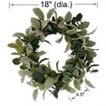 thumbnail image 4 of Mainstays, 18in Indoor Artificial Evergreen Wreath, Green Color, Plastic, Not in Pot., 4 of 8