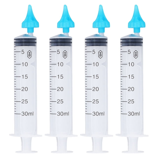 Jeringa limpiadora de cera de oídos para niños y adultos, 4 unidades de 30 ml, herramienta para irrigación y limpieza de oídos.