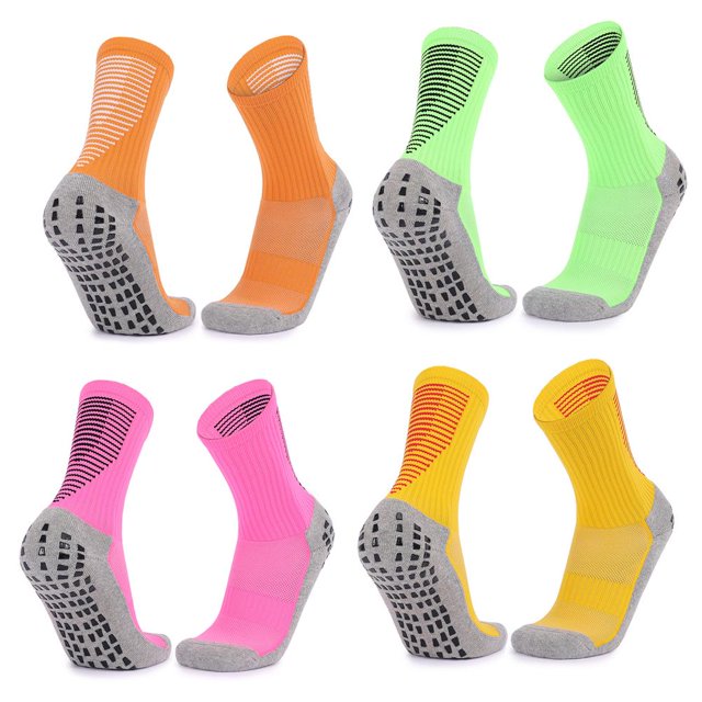 Calcetines De Fútbol Antideslizantes, Calcetines De Baloncesto Gruesos, Calcetines De Algodón Transpirables Antideslizantes Para Fútbol, Baloncesto, Hockey, Actividad 4 Pares Yuarrent OD015581-02
