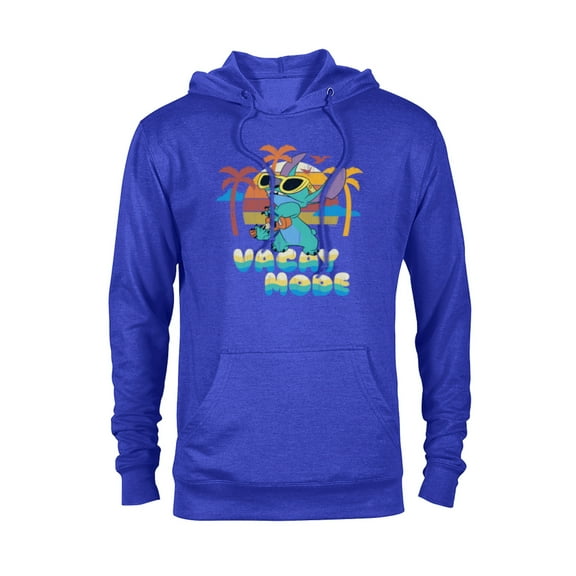 Disney Stitch Island Vacay Mode Retro Distressed - Pullover Hoodie for Adults - Customized-Navy
