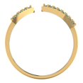 thumbnail image 4 of Statement Engagement Ring for Women - 0.2475ct Blue Moissanite in 14K Yellow Gold Promise Ring, 4 of 7
