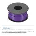 thumbnail image 3 of Uxcell 18AWG Stranded Hookup Wire 15m/50ft Purple Electrical UL1007 Spool Tinned Copper Wire for Internal Connecting Marine, 3 of 7