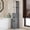 Grey, variant on S-HOME Vertical Design Storage Narrow Wood Bathroom Cabinet with Two Drawers and Open Shelves for Organized Space Saving Storage, White