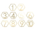 thumbnail image 2 of MasteelfCA 10pcs Wedding Table Numbers Hexagonal Numbers Placeholders Party Table Cards, 2 of 7