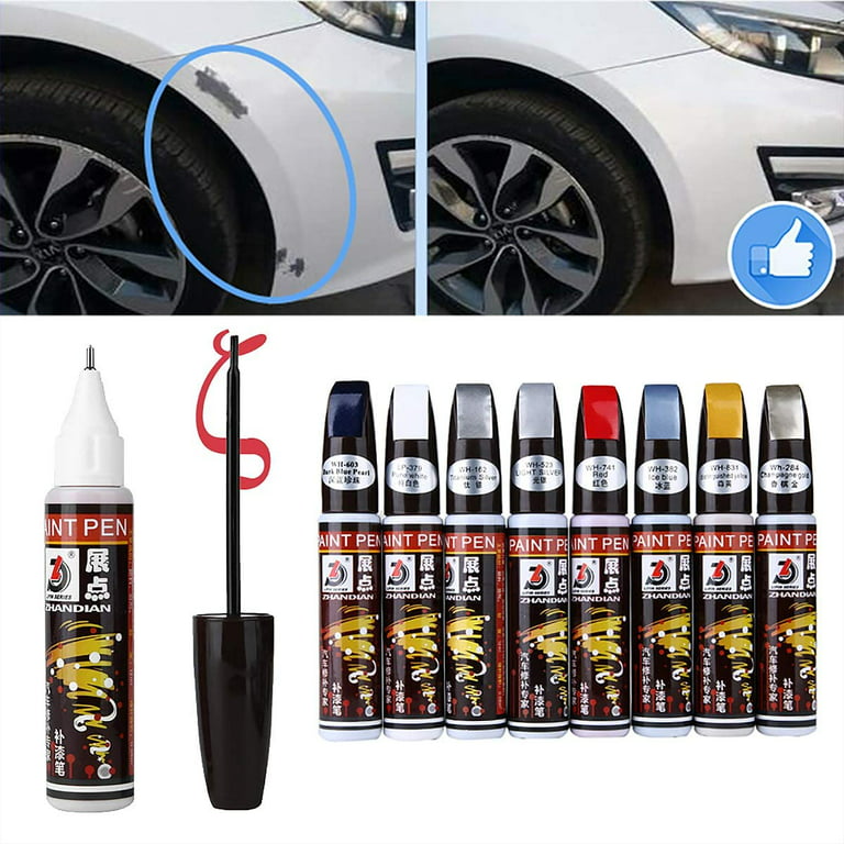 Touch Up Paint Pen for Cars Scratch Removal Repair, Wheel Fill Paint Pen  Black/White/Multi-color Optional for Various cars (Black)