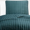 thumbnail image 2 of Benjara Elia Twin Contemporary Quilt Coverlet Set w/ Crinkle Texture- Teal Green, 2 of 6