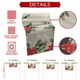 thumbnail image 5 of Table Runner 36 Inch Long - Vintage Christmas Pine NeedlesDecorative Table Scarf,Red Flowers on LinenDining Table Runners for Wedding Party Kitchen Dining Tables, 5 of 9