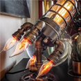thumbnail image 2 of Bearachild Steampunk Rocket Lamp Industrial Steampunk Lamp Night Light Decoración del hogar para sala de estar Dormitorio Oficina Iluminación y accesorios Numero 3 Bearachild HA044403-03, 2 of 6