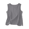 thumbnail image 2 of Cilsoka Women Cotton Linen Tank Tops Loose Fit Casual Sleeveless Summer Linen Shirts Lightweight Gauze Crewneck Camisole 2026, 2 of 5