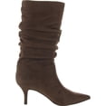 thumbnail image 3 of Marc Fisher Womens Manya Faux Suede Pointed Toe Mid-Calf Boots, 3 of 3