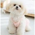 thumbnail image 3 of Small Dog Dress, Girl Puppy Bling Princess Skirt Dress with Plush Balls,Chihuahua Yorkie Clothes Outfit for Birthday Wedding Party Pink XL, 3 of 7