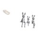 thumbnail image 5 of Elegante Bandeja De Tocador Con Figura De Familia De Conejos Para Baño, Desayuno, Cafetería De Frutas, Escritorio, Mesa De Exhibición, Centro De Mesa, Adorno Decorativo, 5 of 8