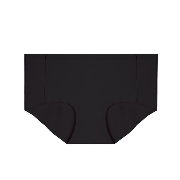 Gibobby Pantaletas para mujer Bragas transpirables de cintura media sin costuras de seda de hielo triangulares sexis de Color sólido para mujer(Negro,XL)