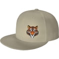 thumbnail image 1 of Tiger Face Flat Bill Hats Teens Cool Snapback Baseball Cap Unisex, 1 of 9