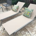 thumbnail image 4 of Ostrich Princeton Adult Outdoor Chaise Lounge Chairs w/Wheels, Tan (4 Pack), 4 of 6