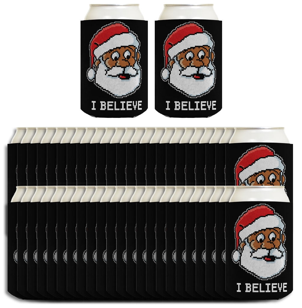 ThisWear Funny Christmas Gag Gifts I Believe Black Santa Claus 48pack