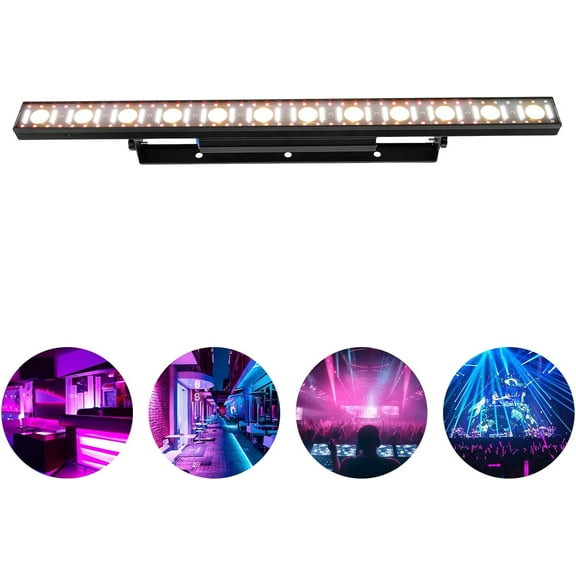 RGB Wash Light Bar, 12LED DJ Stage Light Bar DMX Light Bar, Sound Activated Stage Lights Compatible with DMX Control, for Events Dance Wedding Party Live Show Stage Lighting