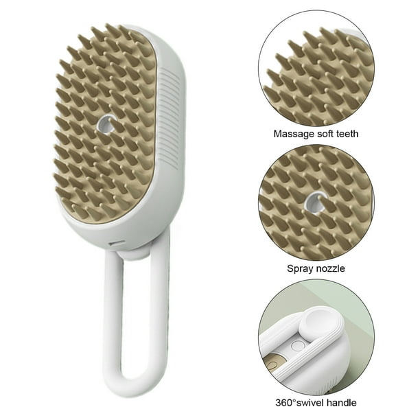 Peine Aseo para Y Gatos Recargable Por USB Curry Cepillo Con Espray () Blanco