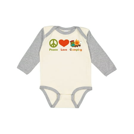 

Inktastic Peace Love Camping 2 Gift Baby Boy or Baby Girl Long Sleeve Bodysuit