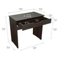 thumbnail image 4 of Inval Writing Desk with Drawer, Espresso-Wengue Finish, 4 of 6