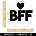 thumbnail image 2 of BFF Best Friends Forever Heart Self-Inking Rubber Stamp Ink Stamper - Fuchsia Ink - Small 3/4 Inch, 2 of 7