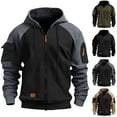 thumbnail image 5 of Chiccall Full Zip Hoodies for Men with 4 Pockets Outdoor Workout Fleece Sweatshirt Casual Colorblock Drawstring Hoodie, 5 of 5