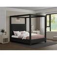 thumbnail image 2 of Pemberly Row Modern / Contemporary Black Boucle Fabric King Bed, 2 of 6
