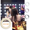 thumbnail image 4 of Lámpara de anillo LED para Selfie, diseño de abrazadera, lámpara USB para chat, vídeo con luz táctil regulable para Selfie, recargable complementaria Inevent EL014182-01, 4 of 5
