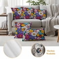 thumbnail image 6 of Colorful Spring Floral Outdoor Waterproof Pillow Covers, Modern Oil Painting Flowers Decorative Square Throw Pillowcase Sofa Cushion Sham for Patio/Couch/Chair, 26"x26" 2 Pack, 6 of 8