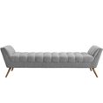 thumbnail image 2 of Hawthorne Collections Fabric Bedroom Bench in Expectation Gray, 2 of 6