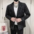 thumbnail image 4 of Chaqueta de lentejuelas para hombre, abrigos con diamantes de imitación, trajes cortos para hombre y blazers, estilo chino vintage, de moda, de verano, nueva y elegante, 4 of 5
