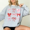 thumbnail image 3 of Cute Pink and Red Bows Valentine's Day Crewneck, Retro Valentines Sweatshirt, Valentines Day TShirt, Galentine's Day Sweatshirt, 1842013608, 3 of 5