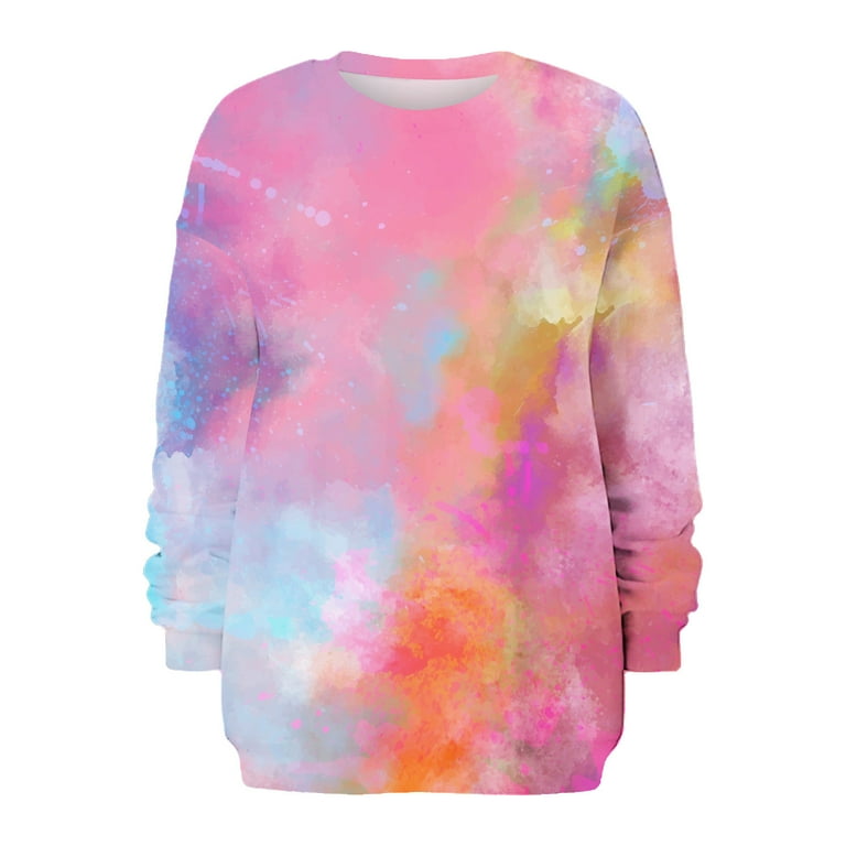 Oversized Hoodie Tie Dye Pastel Sweatshirt Pastel Color Block